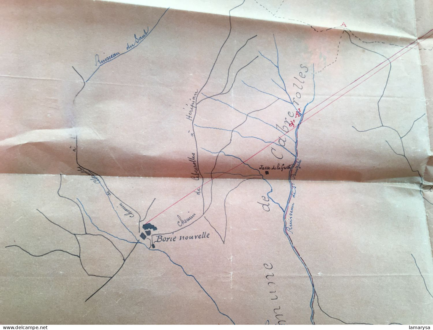 2 Plans Concession Mines de Manganèse de Caussignojoul fermées par S.S. Perrisnard & Marlinet-Puech-bois de l'Estelier