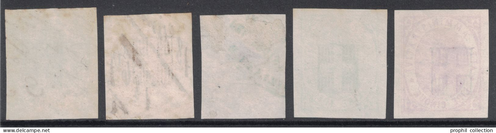 LOT De 5 TIMBRES FISCAUX D'ITALIE MARCA DA BOLLO ATTI AMMINISTRATIVI 1868 - Fiscaux