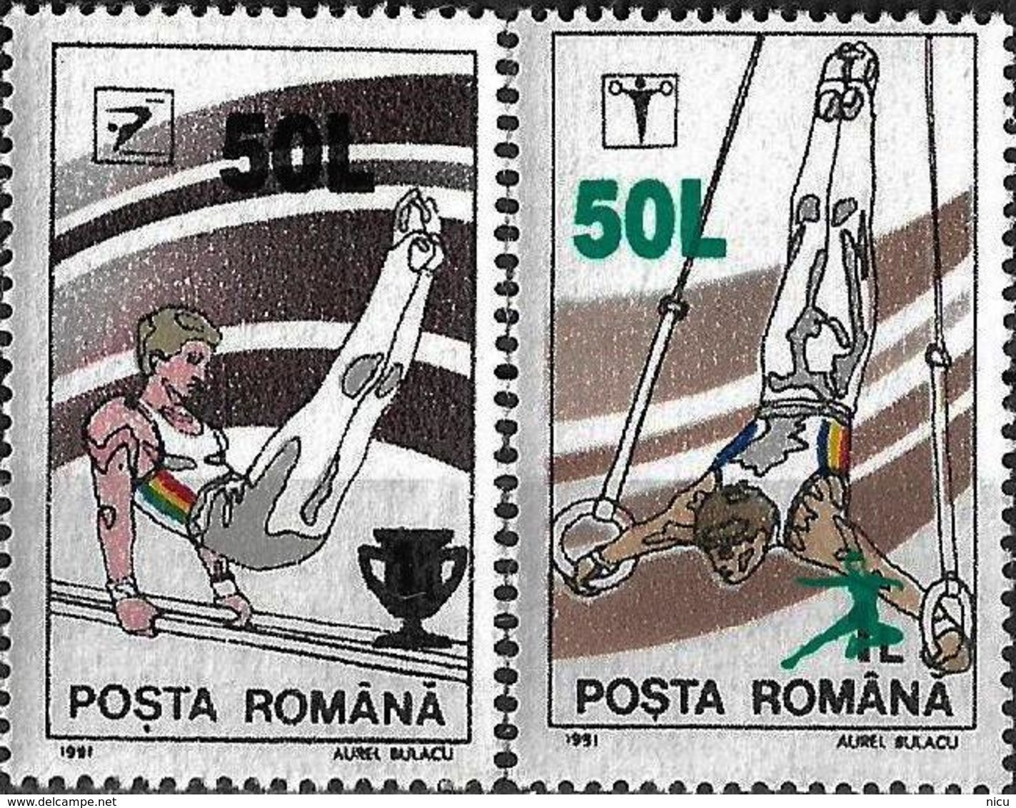 1998 - GYMNASTIC 1991 - OVERPRINT - Nuevos