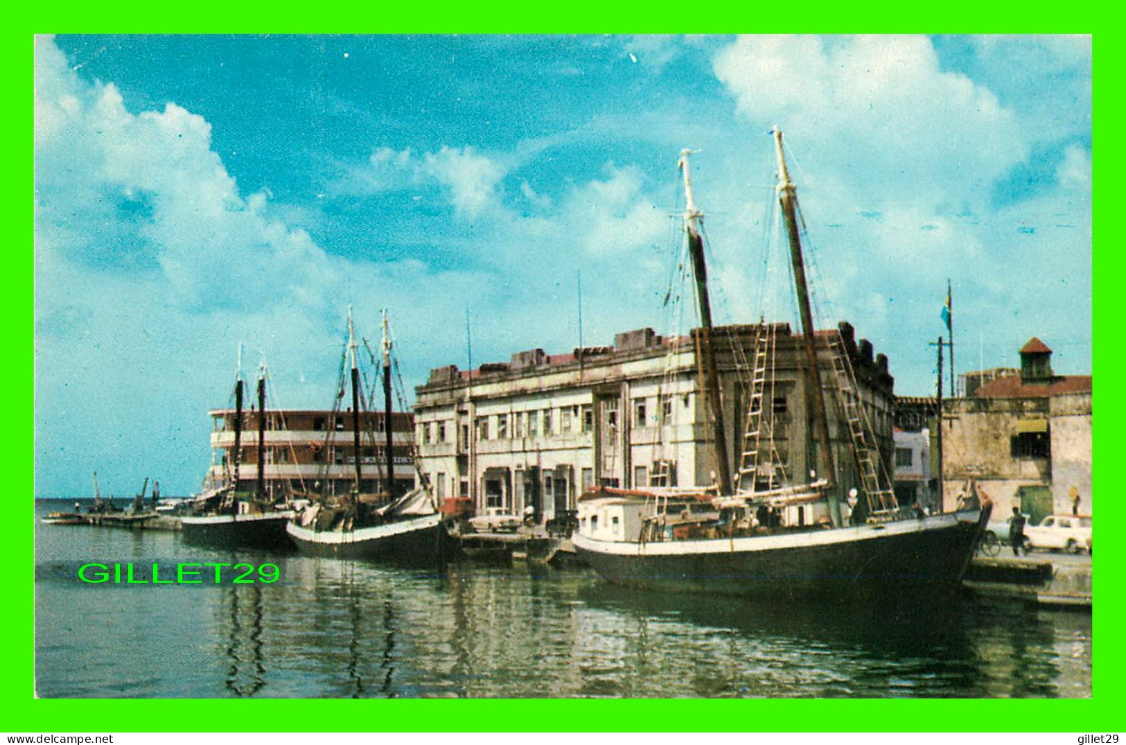 BARBADOS, B.W.I. - WHARF, BRIDGETOWN - PHOTO BTY S. O'DONELL - C. L. PITT & CO LTD - ANIMATED WITH BOATS - - Barbades