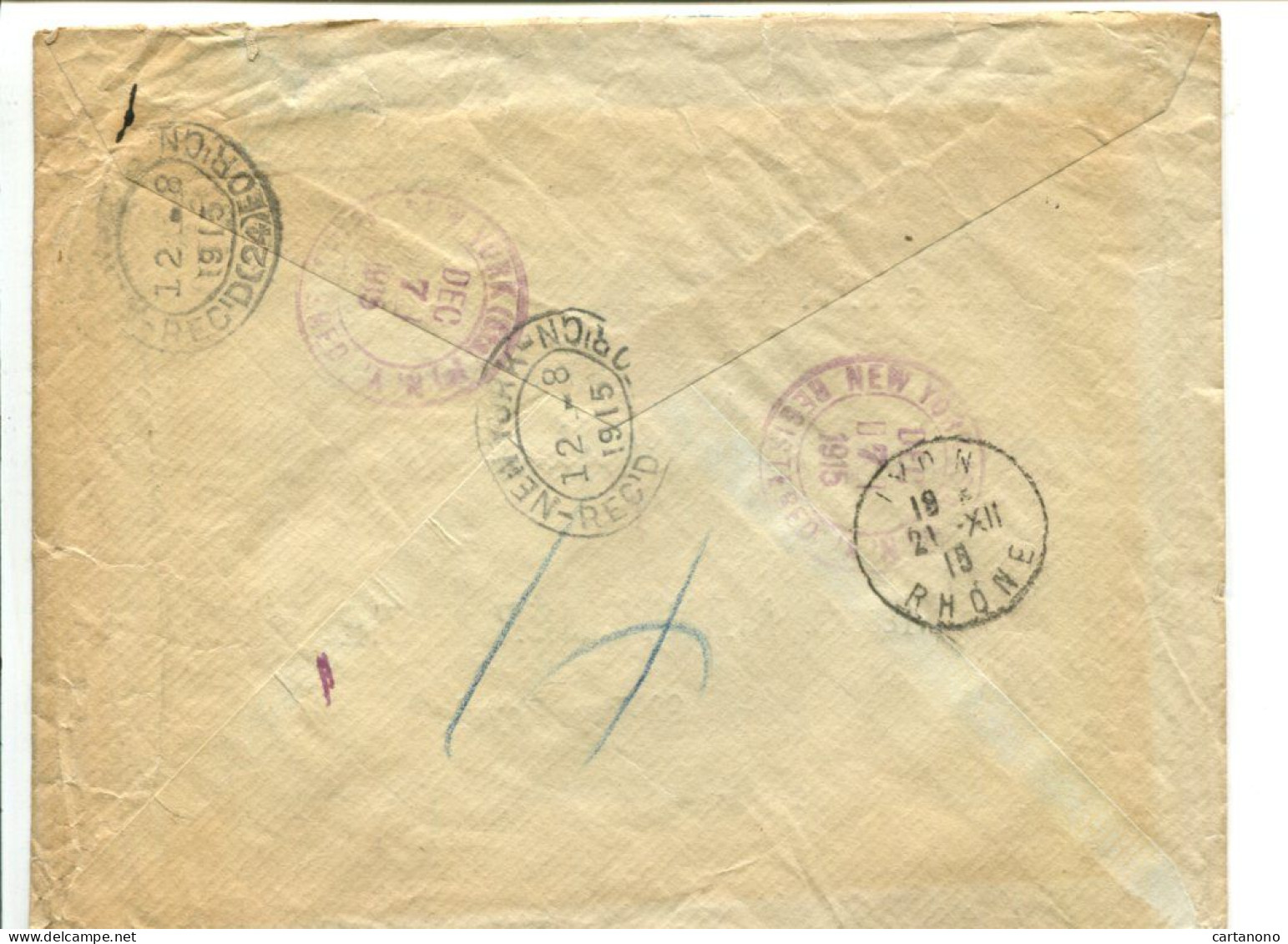 Etats Unis 1915 Affranchissement Sur Lettre Recommandée Pour La France (déf.) Paquebot Adriatic - Postal History