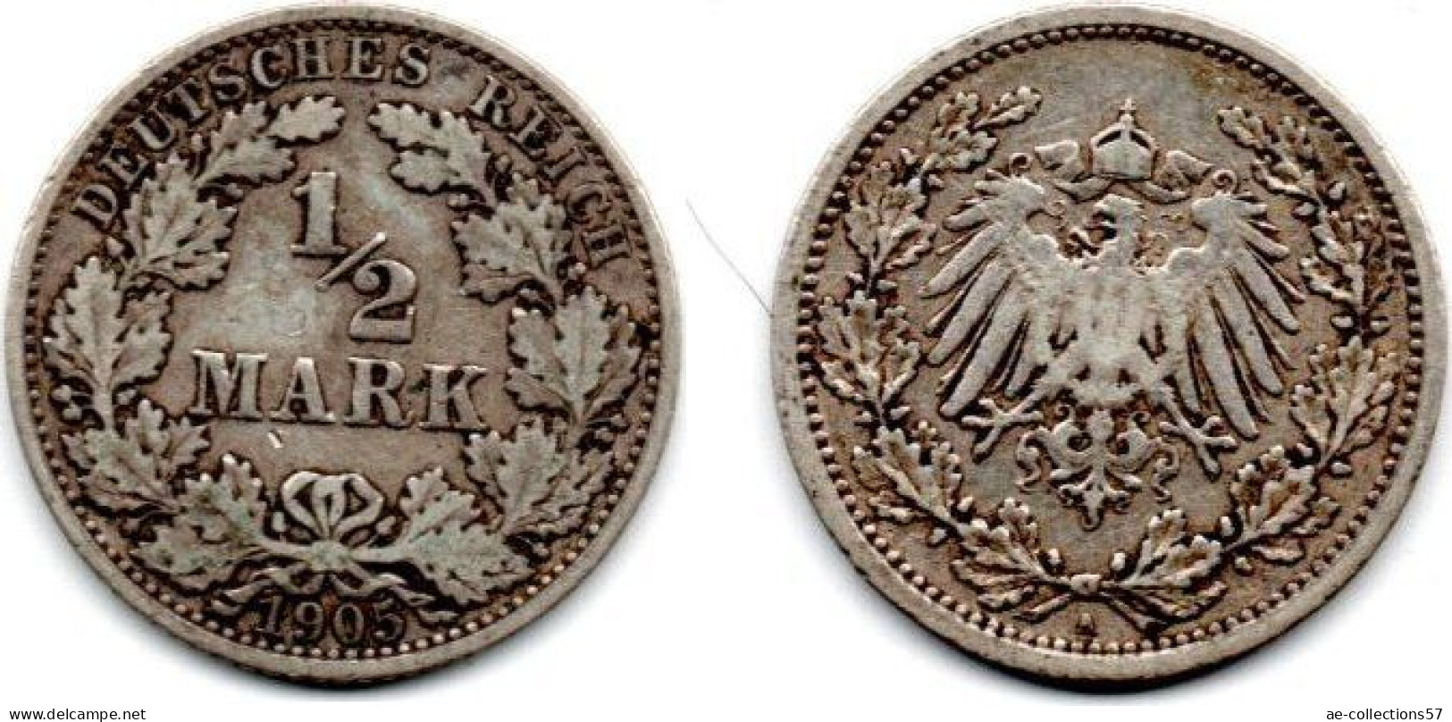 MA 29374 / Allemagne - Deutschland - Germany 1/2 Mark 1905 A TB+ - 1/2 Mark