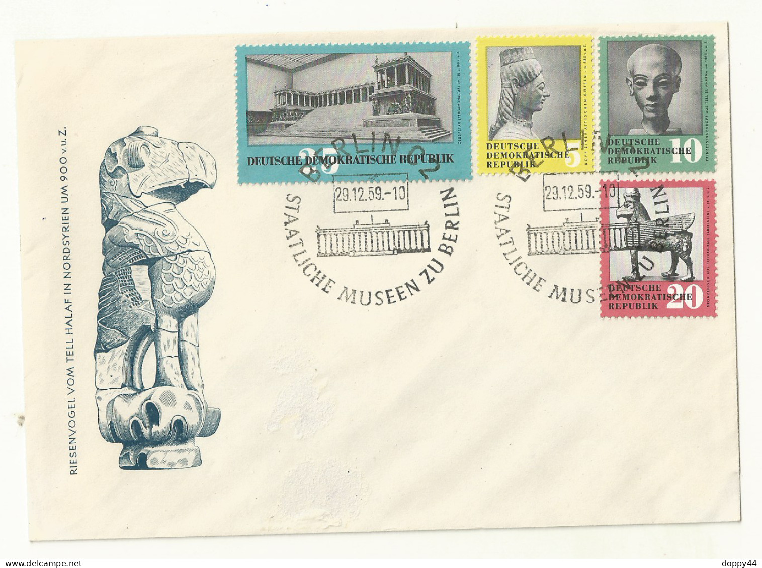 ALLEMAGNE DE L'EST DDR  MUSEUM DE BERLIN FDC 29/12/1959 - 1950-1970