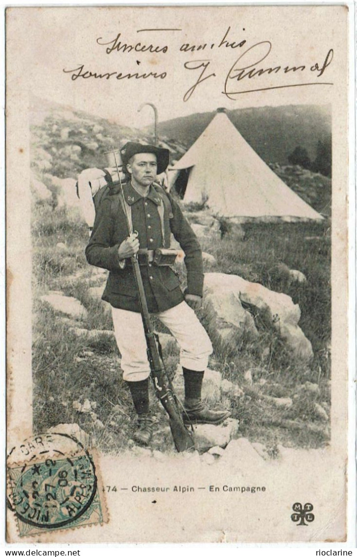 Lot De 4 Cpa Chasseurs Alpins En Manoeuvres - Verzamelingen & Kavels