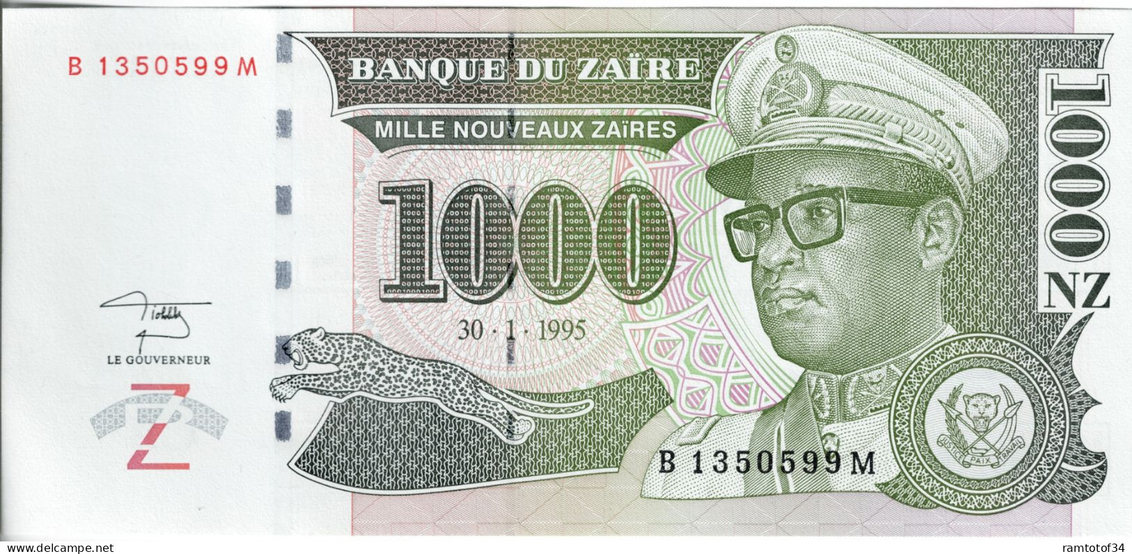 ZAIRE - 1000 Zaïre 1995 UNC - Zaïre