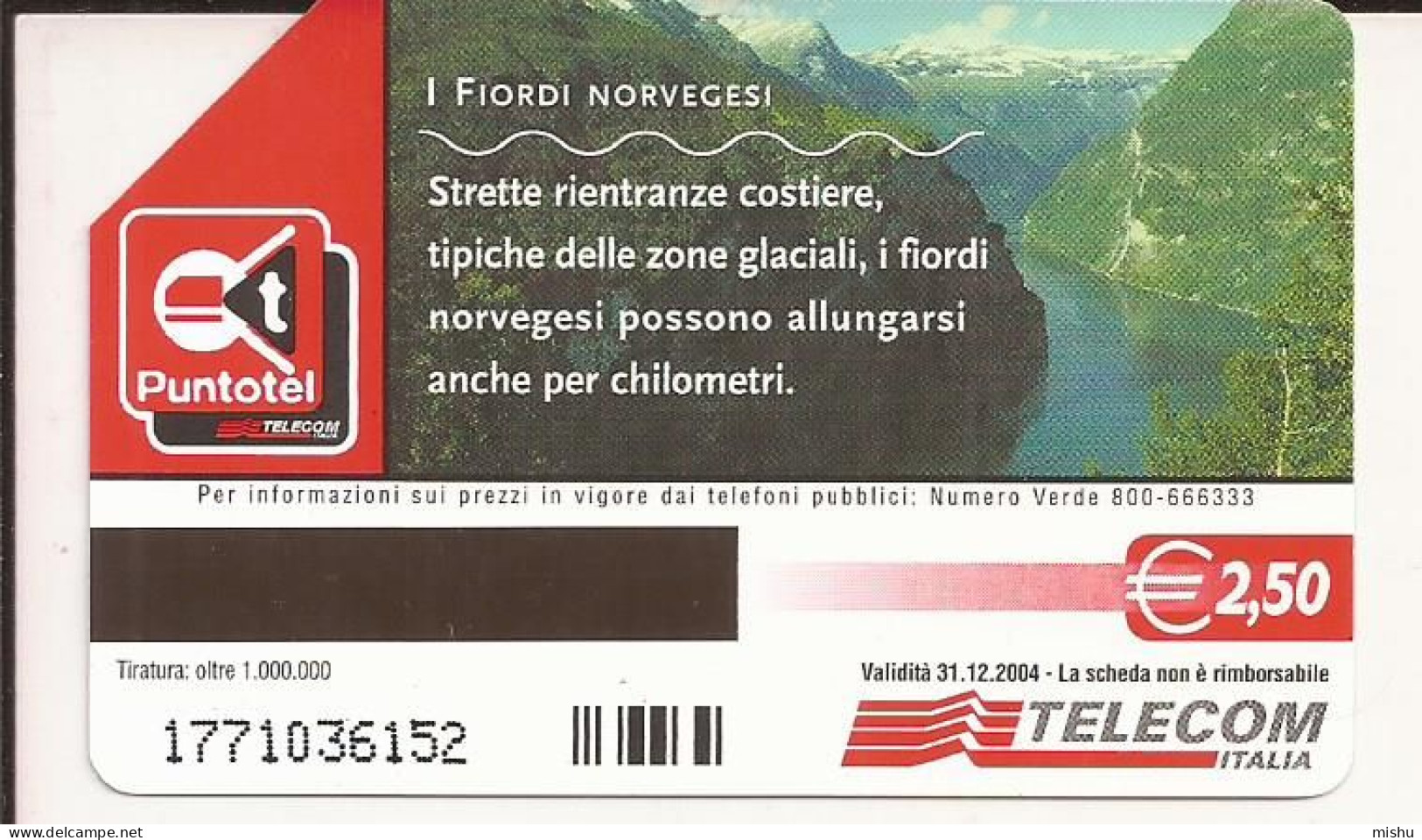 CT1 - Italy Phonecard - Telecom Italia  - 2,5 Euro - La Natura Ci Chiama - Autres & Non Classés