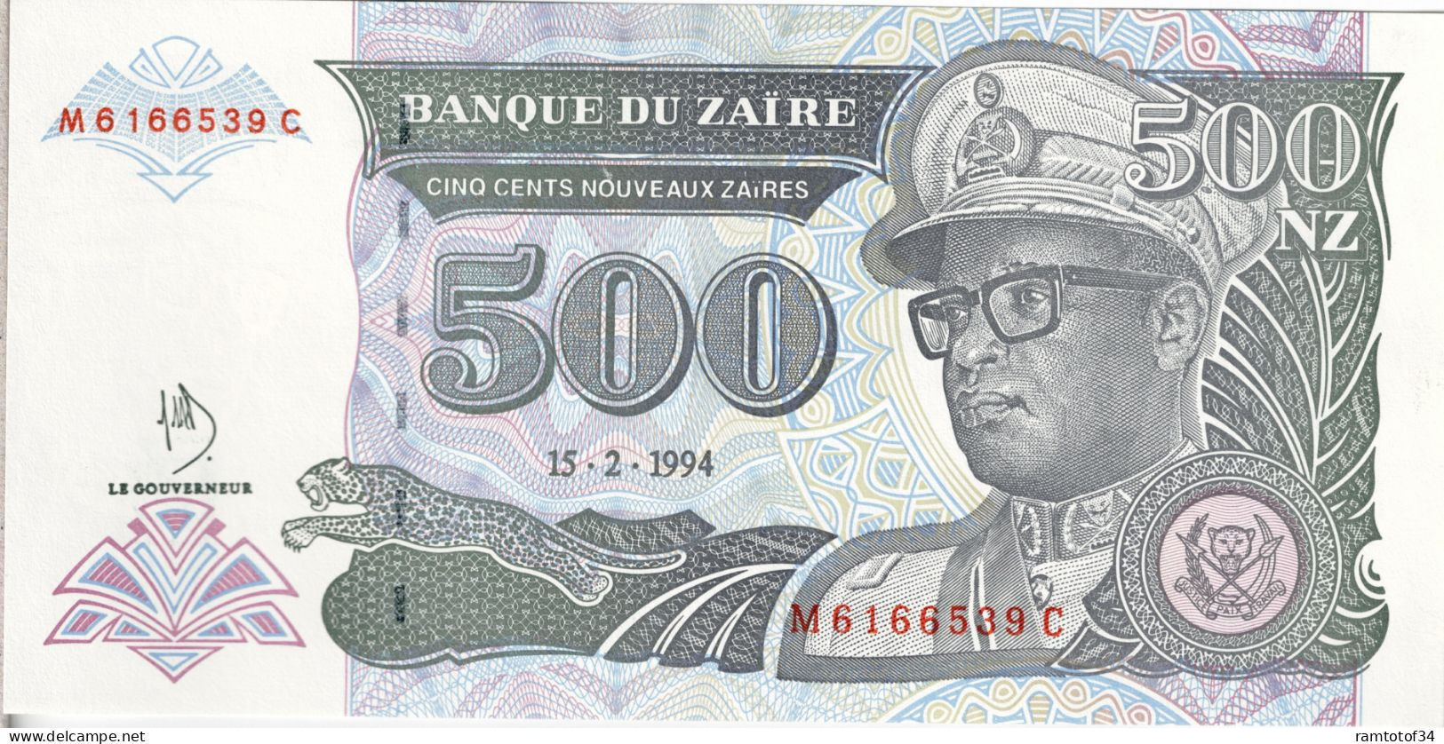 ZAIRE - 500 Zaïre 1994 UNC - Zaire