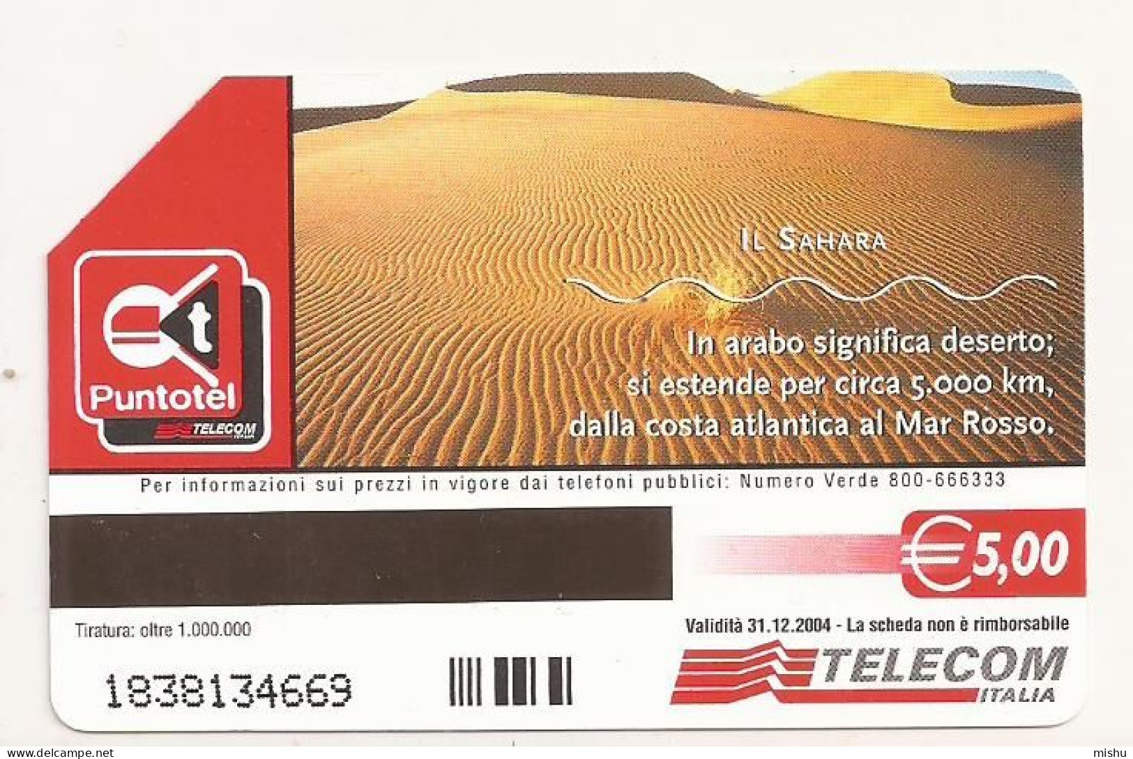 CT1 - Italy Phonecard - Telecom Italia  - 5 Euro - La Natura Ci Chiama - Andere & Zonder Classificatie