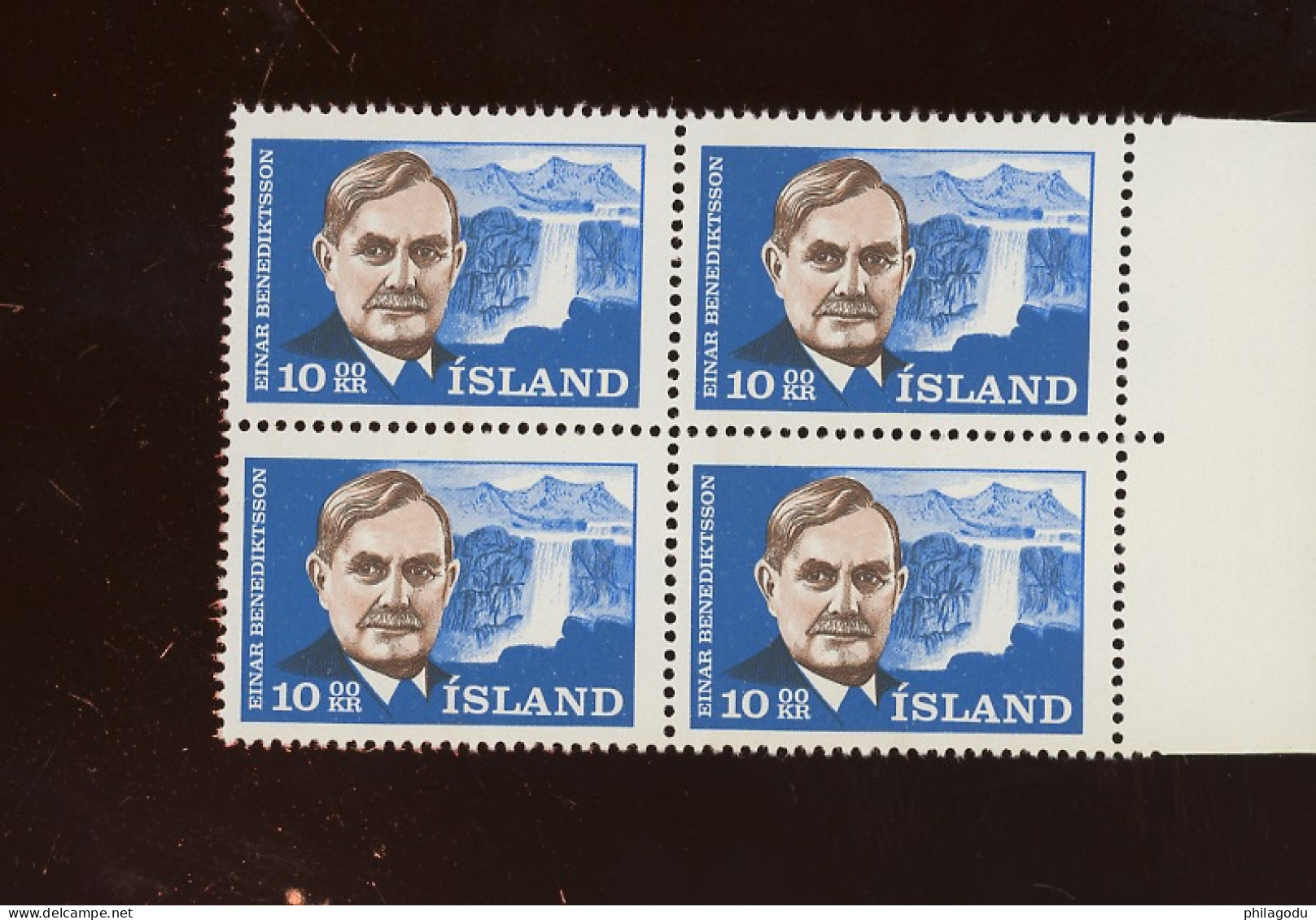 1965 ISLANDE ** Poste Benediktsson    Yv.  352 **  Cote € 4,75 X 4 - Nuevos