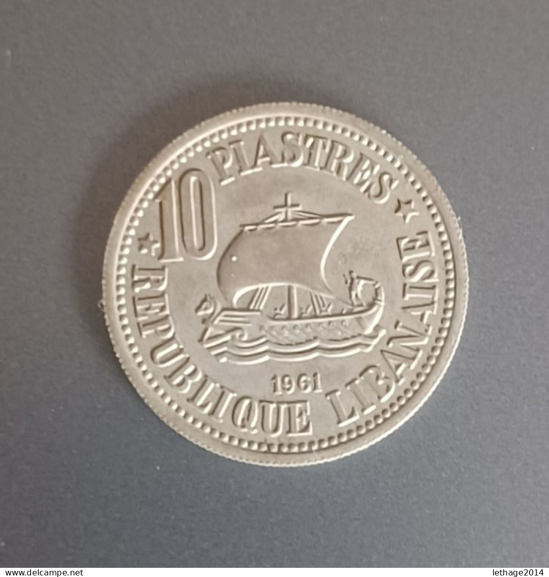 LIBAN LEBANON COIN 10 PIASTRES 1961 - Liban