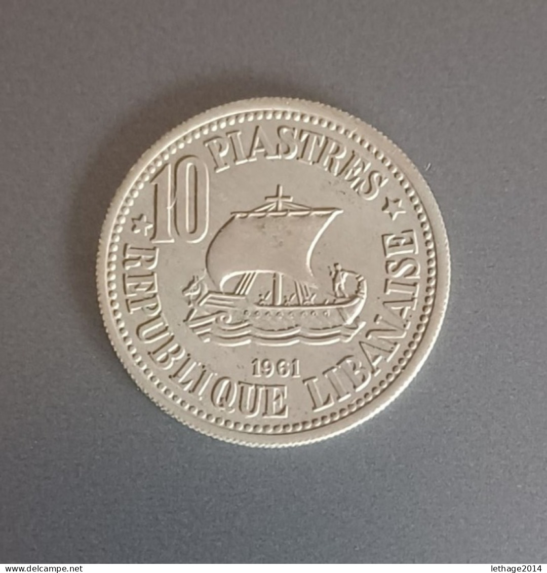 LIBAN LEBANON COIN 10 PIASTRES 1961 - Líbano