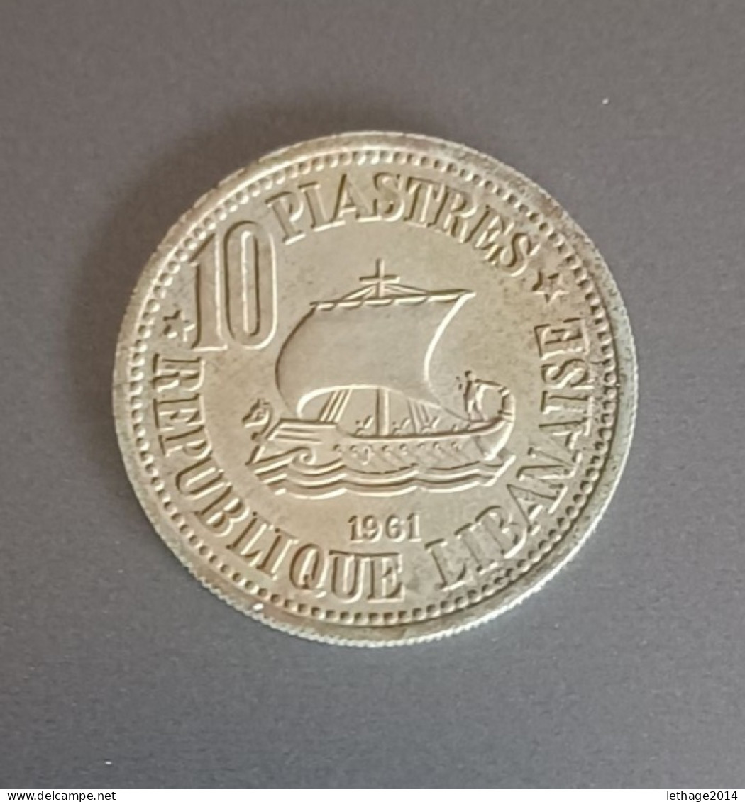 LIBAN LEBANON COIN 10 PIASTRES 1961 - Libanon