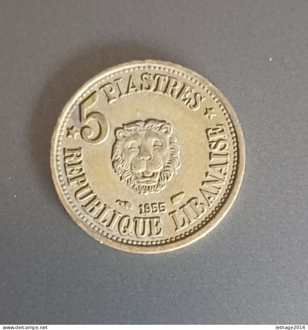 LIBAN LEBANON COIN 5 PIASTRES 1955 - Líbano