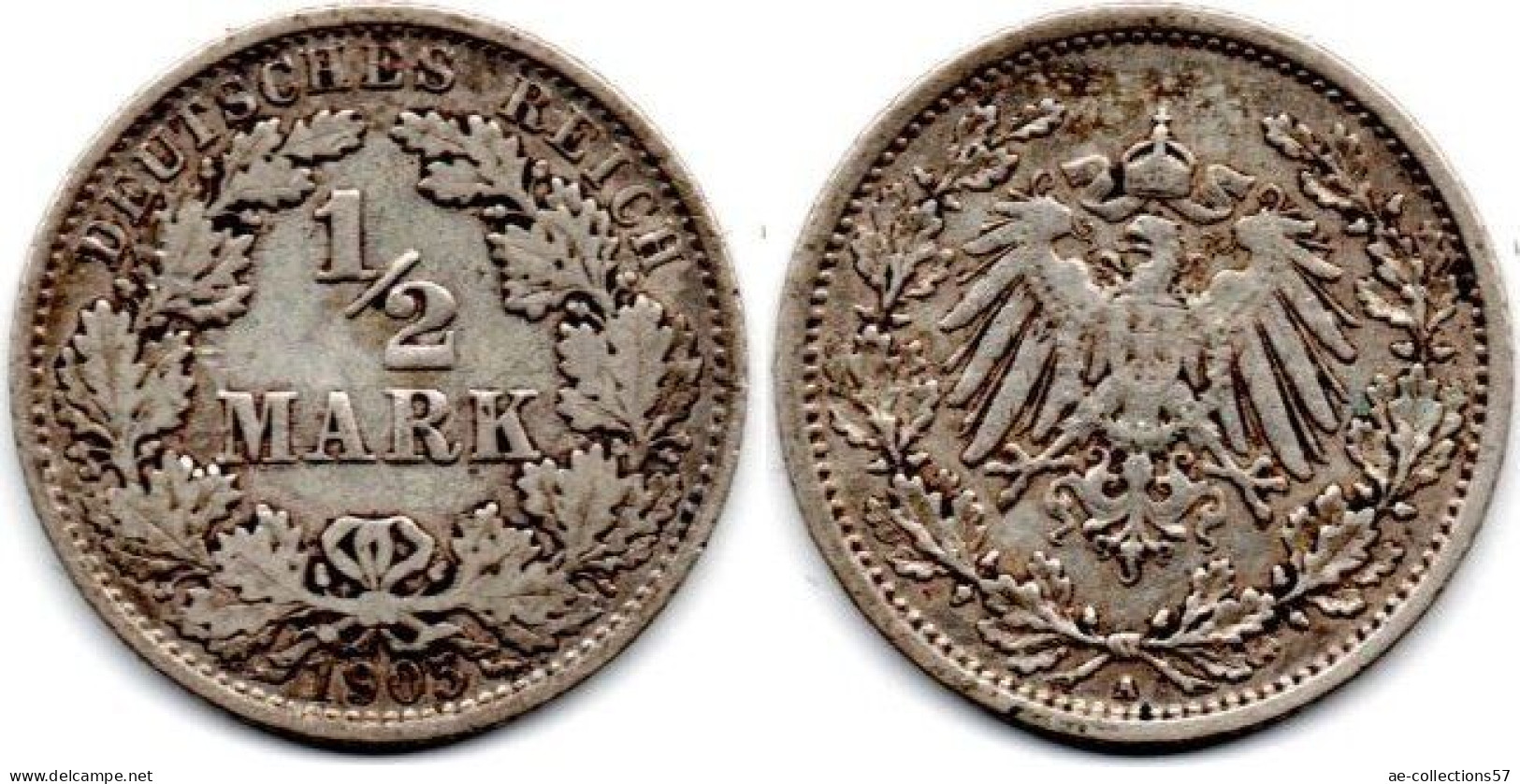 MA 29384 / Allemagne - Deutschland - Germany 1/2 Mark 1905 A TB+ - 1/2 Mark