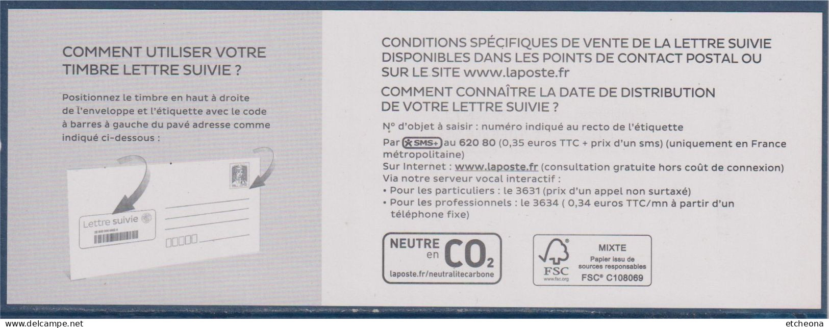 Timbre 1217A Feuillet LS4 & étiquette Lettre Suivie France 20g Marianne Et La Jeunesse Neuf Ciappa Kawena Nouveau Tirage - 2013-2018 Marianne Van Ciappa-Kawena