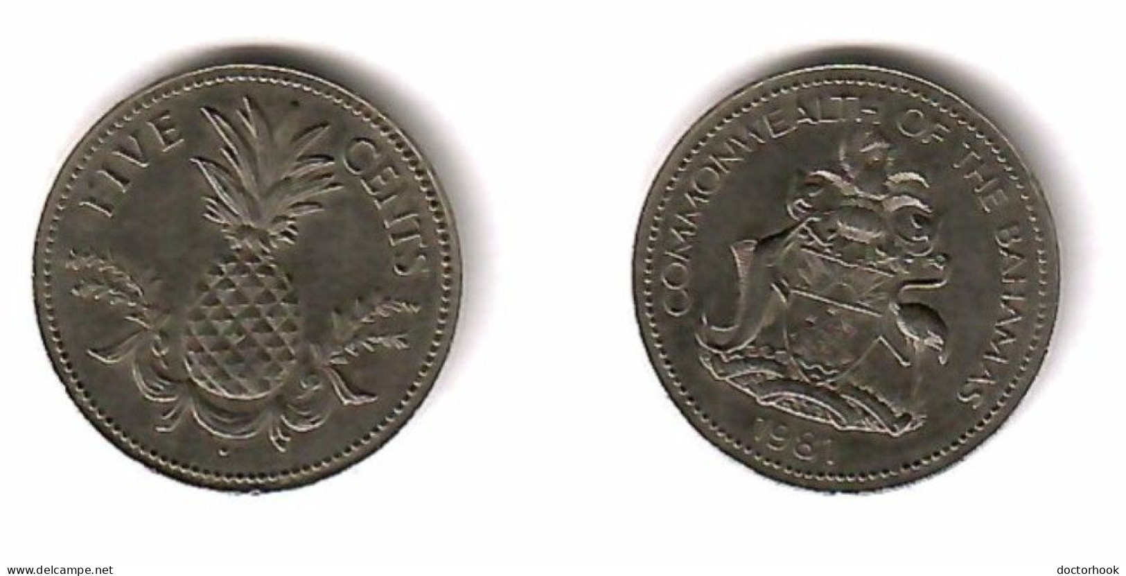 BAHAMAS   5 CENTS 1981 (KM # 60) #7585 - Bahamas