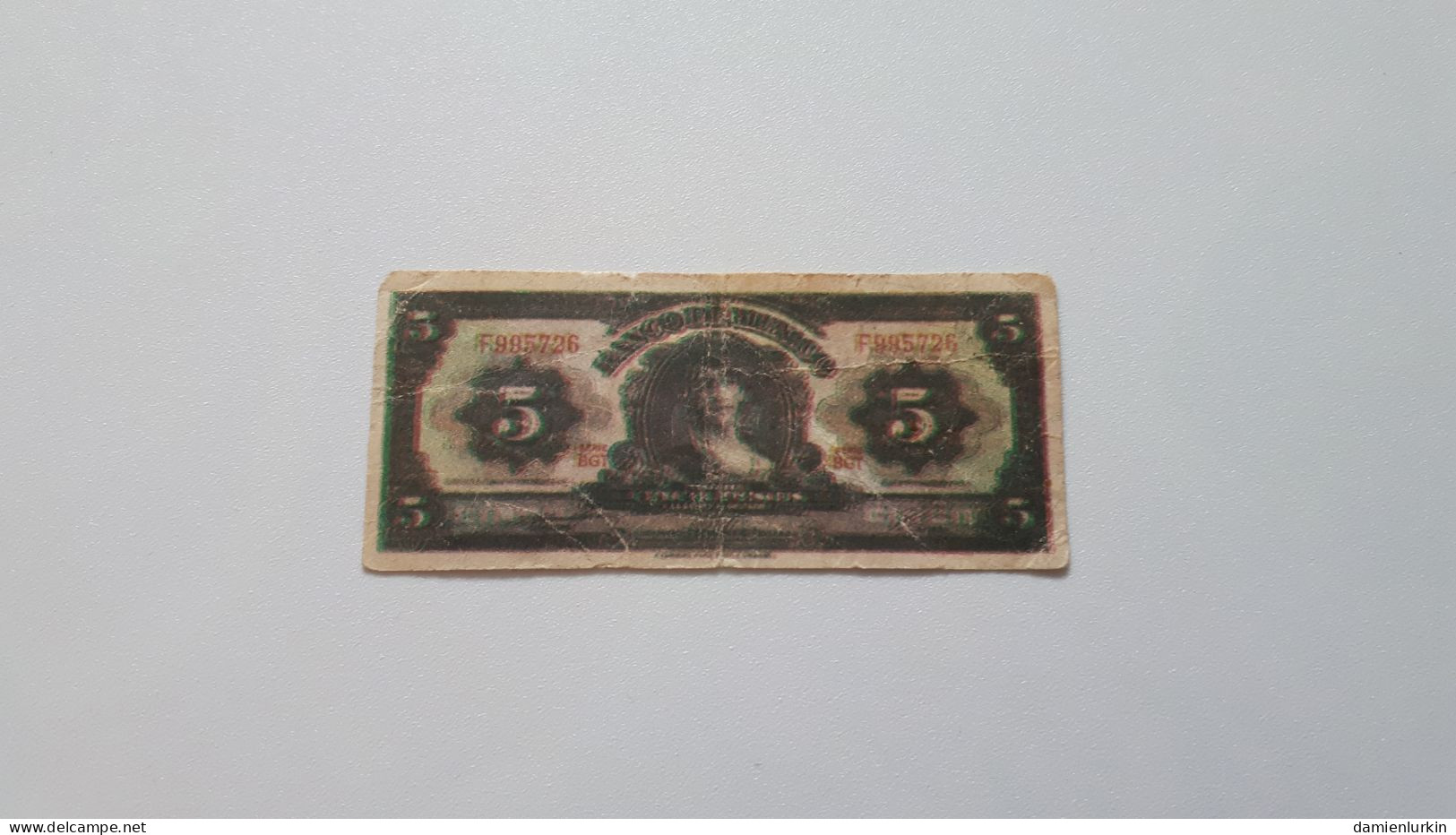 MEXICO MINI BILLET JEU 5 PESOS - Specimen