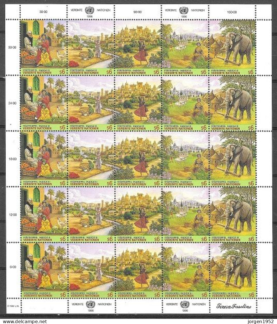 UNITED NATIONS # VIENNA FROM 1996 STAMPWORLD 213-17** - Emisiones Comunes New York/Ginebra/Vienna