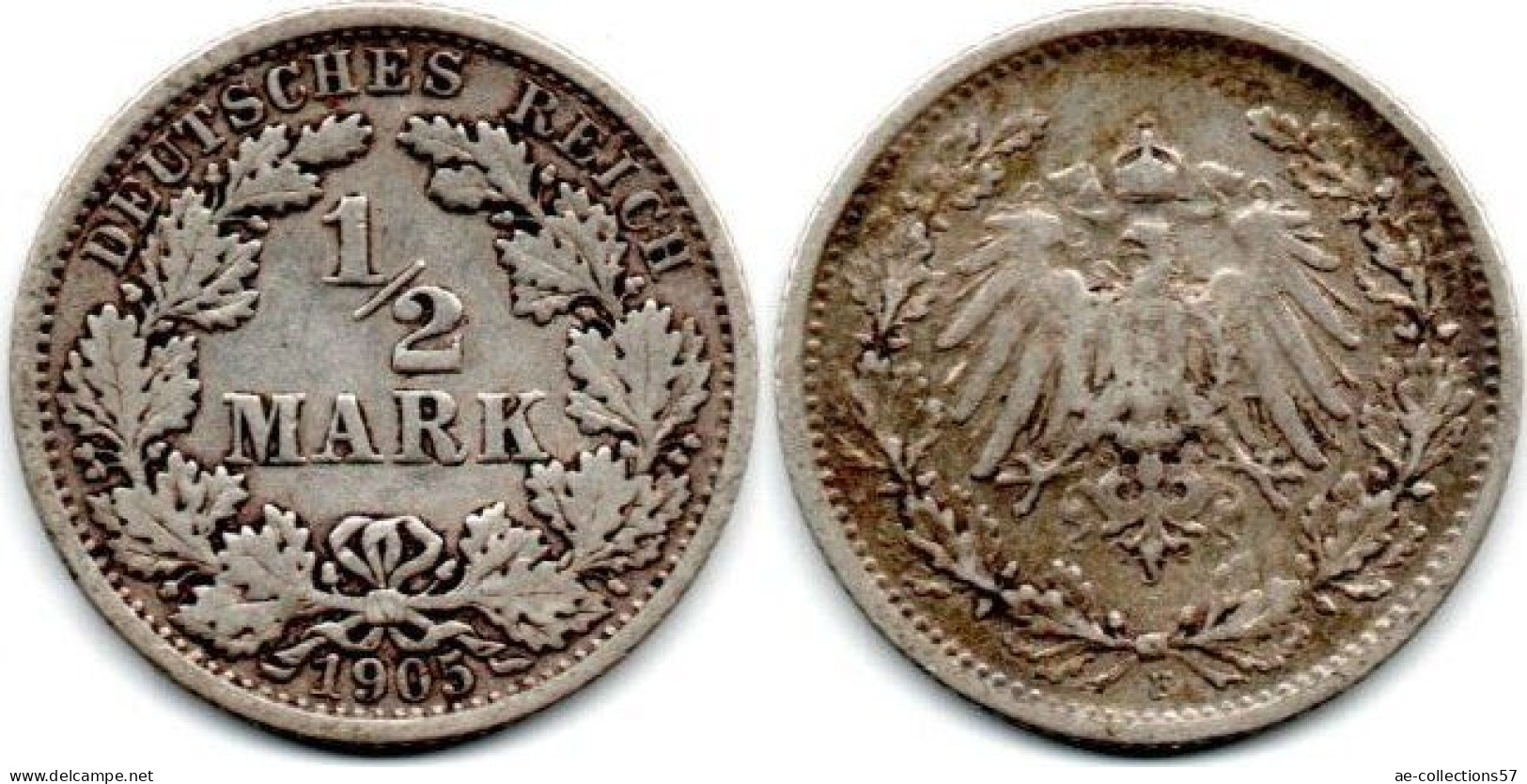 MA 29399 / Allemagne - Deutschland - Germany 1/2 Mark 1905 F TB+ - 1/2 Mark