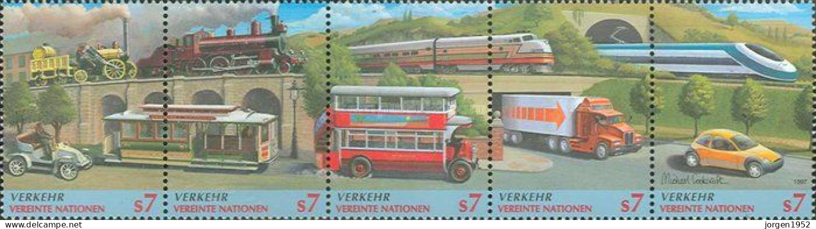 UNITED NATIONS # VIENNA FROM 1997 STAMPWORLD 235-39** - New York/Geneva/Vienna Joint Issues