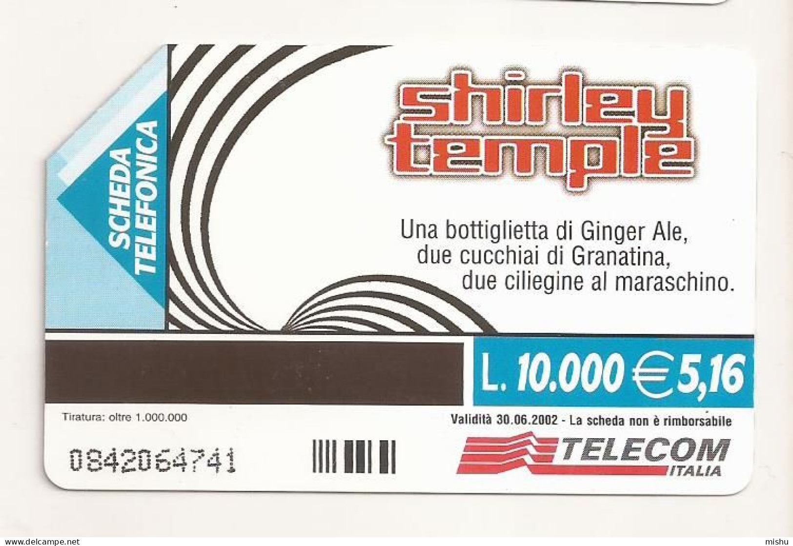 CT1 - Italy Phonecard - Telecom Italia  - 10000 Lire - Shirley Temple - Autres & Non Classés