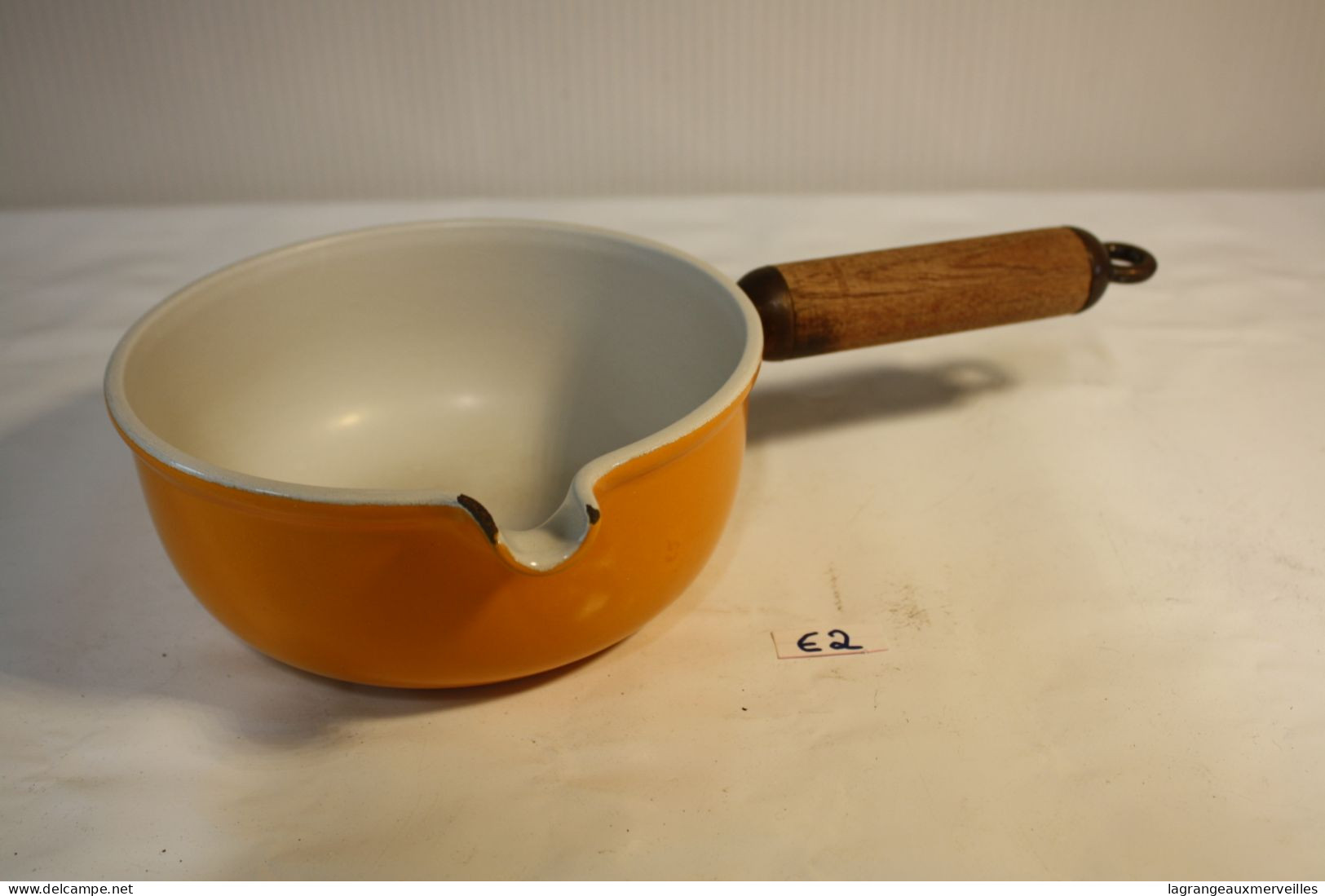 E2 Ancienne Poele - Le Creuset 17 - Orange - Vintage - Cazuelas