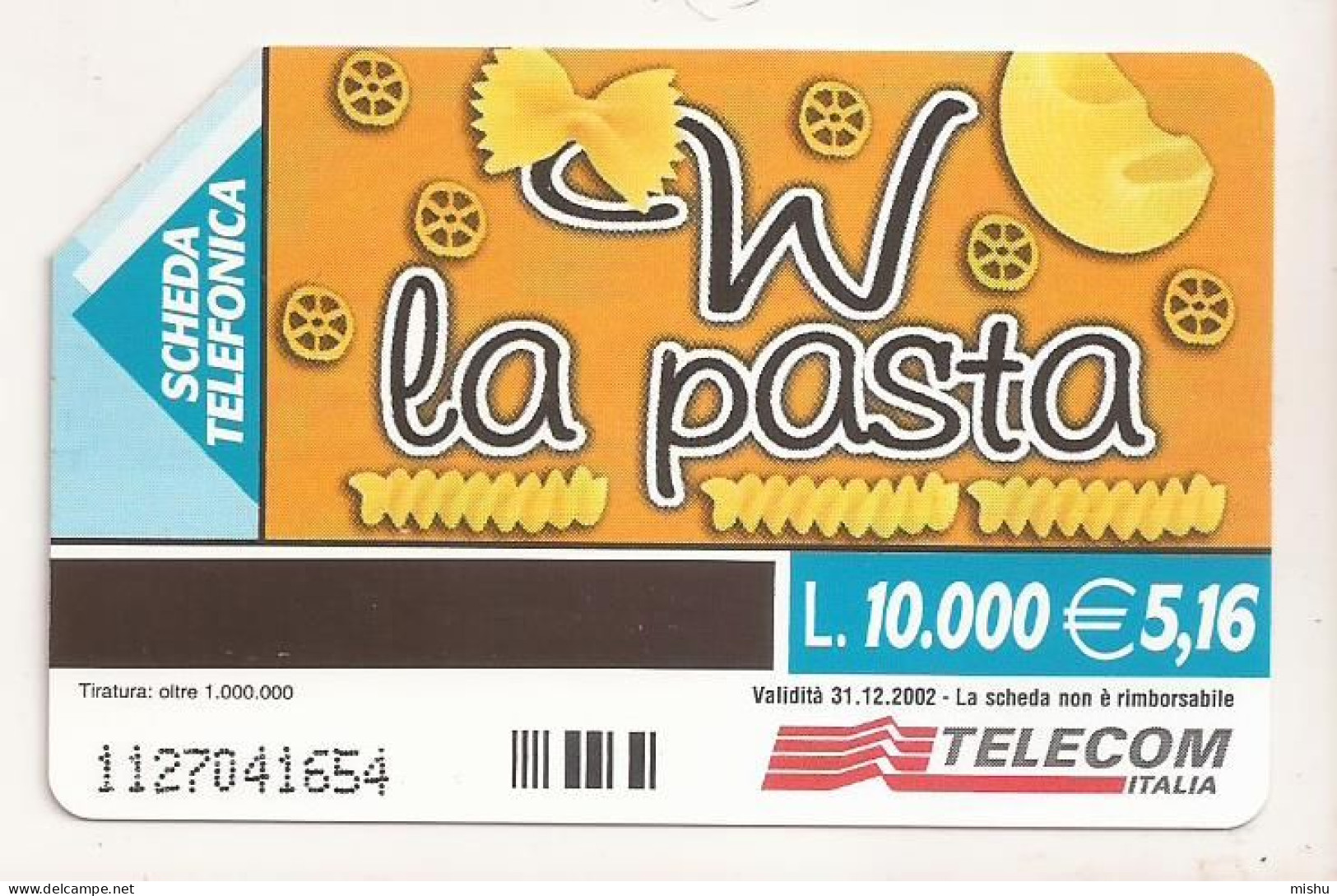 CT1 - Italy Phonecard - Telecom Italia  - 10000 Lire - Fusilli - Otros & Sin Clasificación