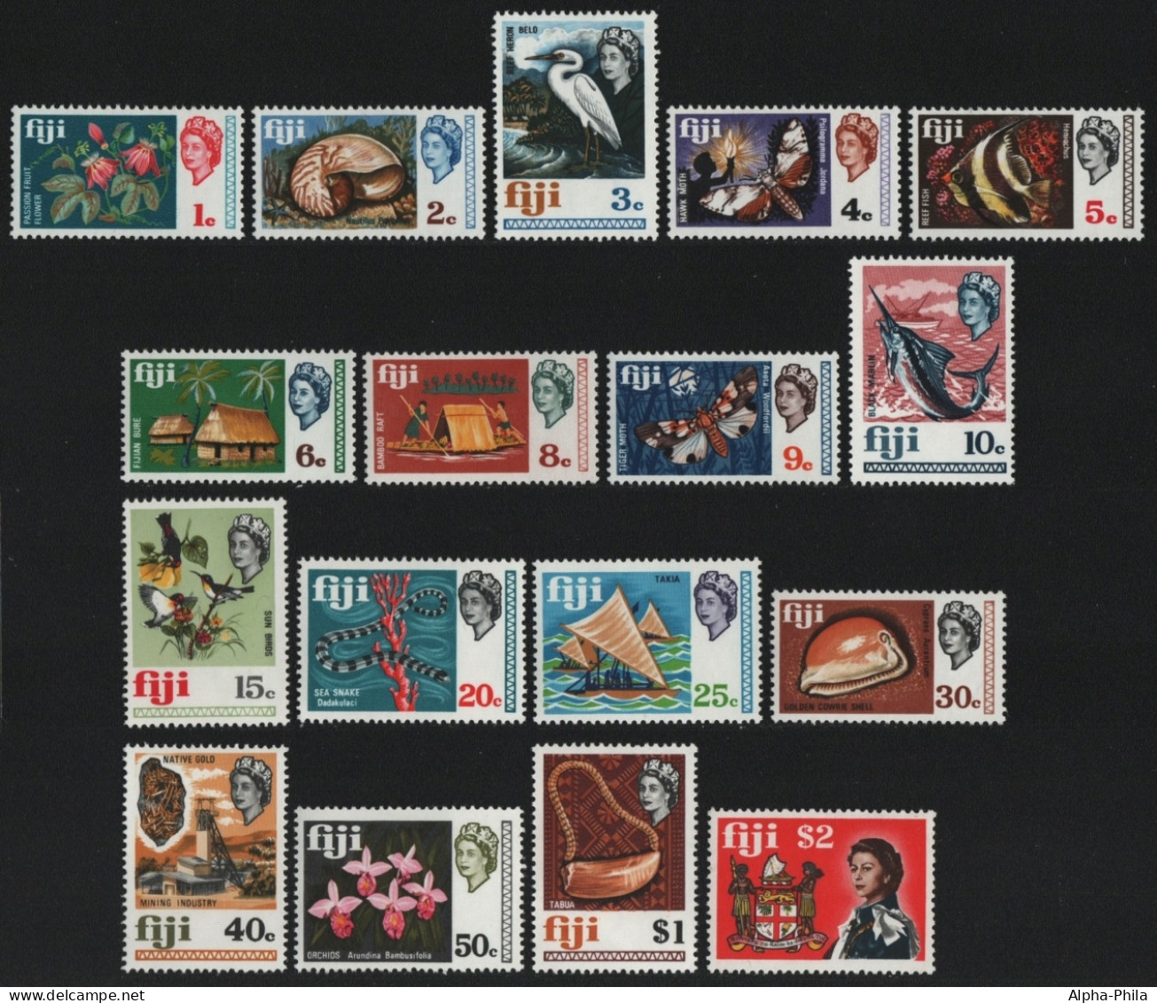 Fidschi 1969 - Mi-Nr. 232-248 ** - MNH - Freimarken / Definitives (IV) - Fiji (...-1970)