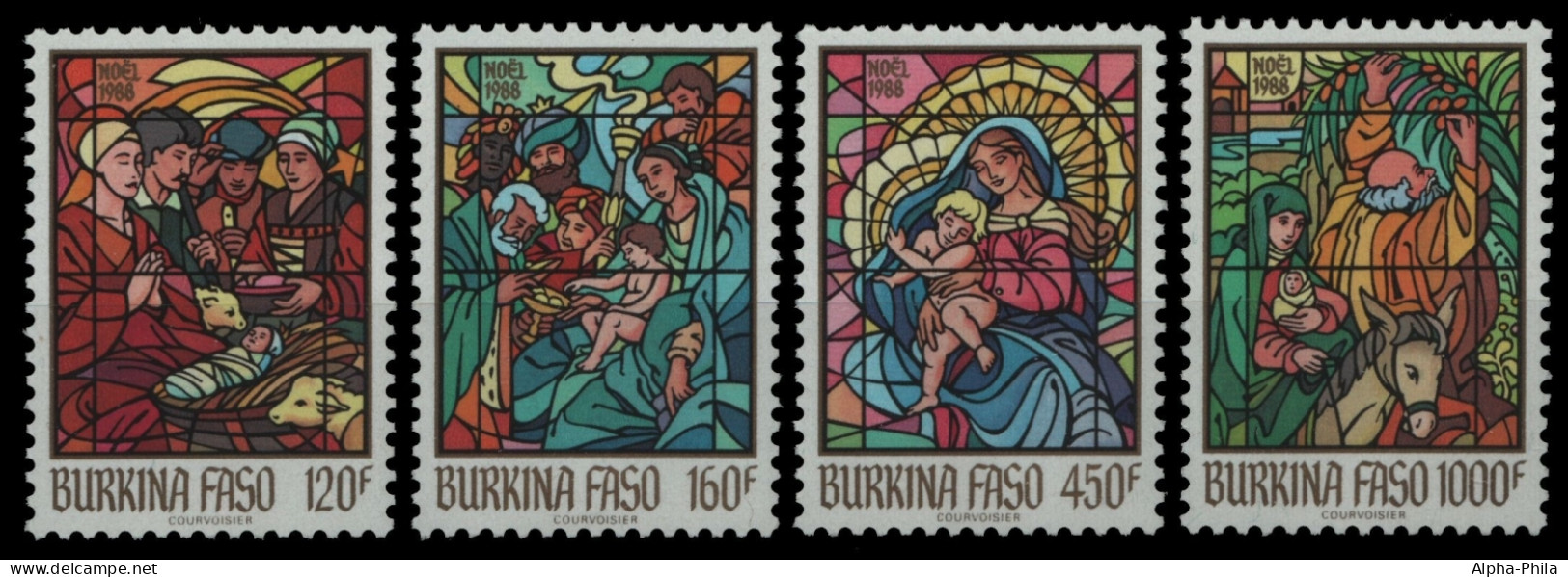 Burkina Faso 1988 - Mi-Nr. 1194-1197 ** - MNH - Weihnachten / X-mas - Burkina Faso (1984-...)