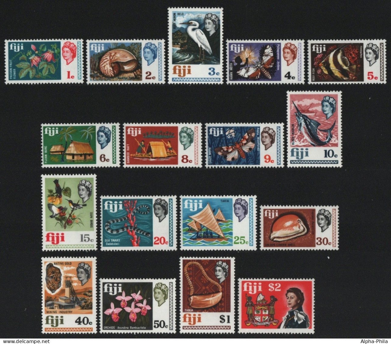 Fidschi 1969 - Mi-Nr. 232-248 ** - MNH - Freimarken / Definitives (I) - Fiji (...-1970)