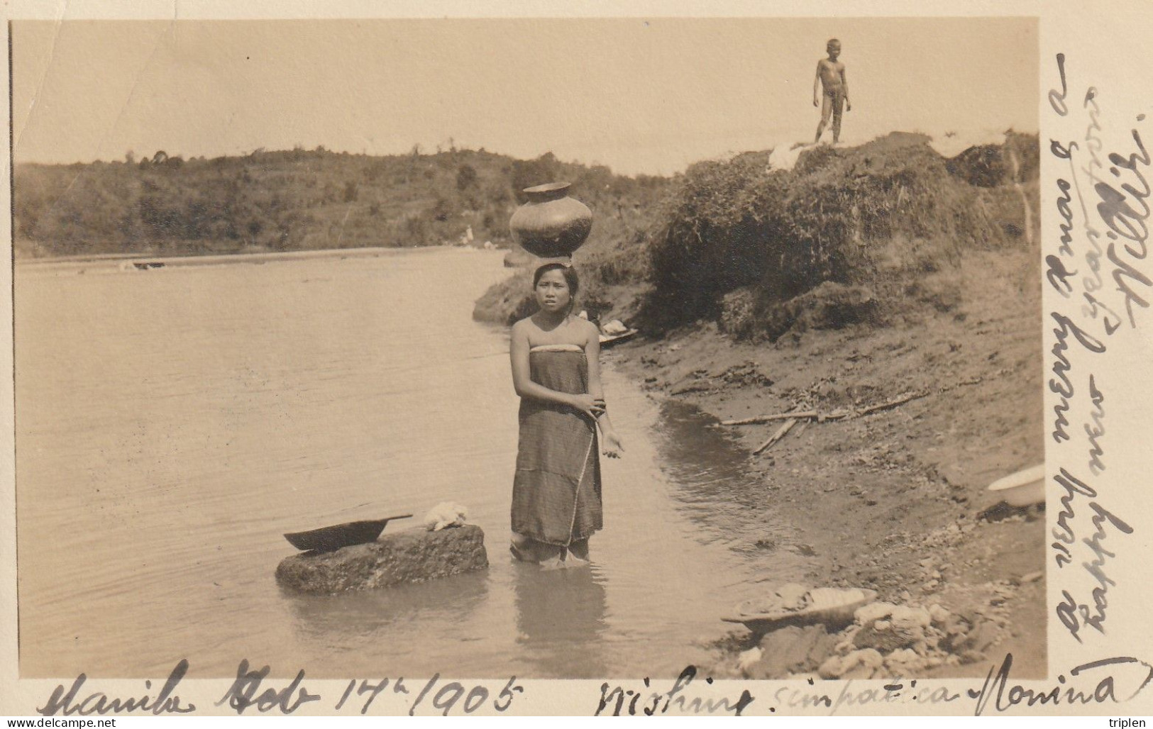 Laundrywoman - Carte Photo - Philippines