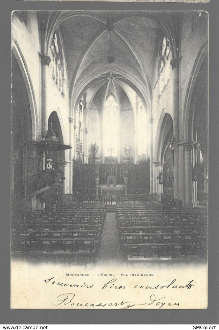 Montagnac, L'église, Vue Intérieure (4544) - Montagnac