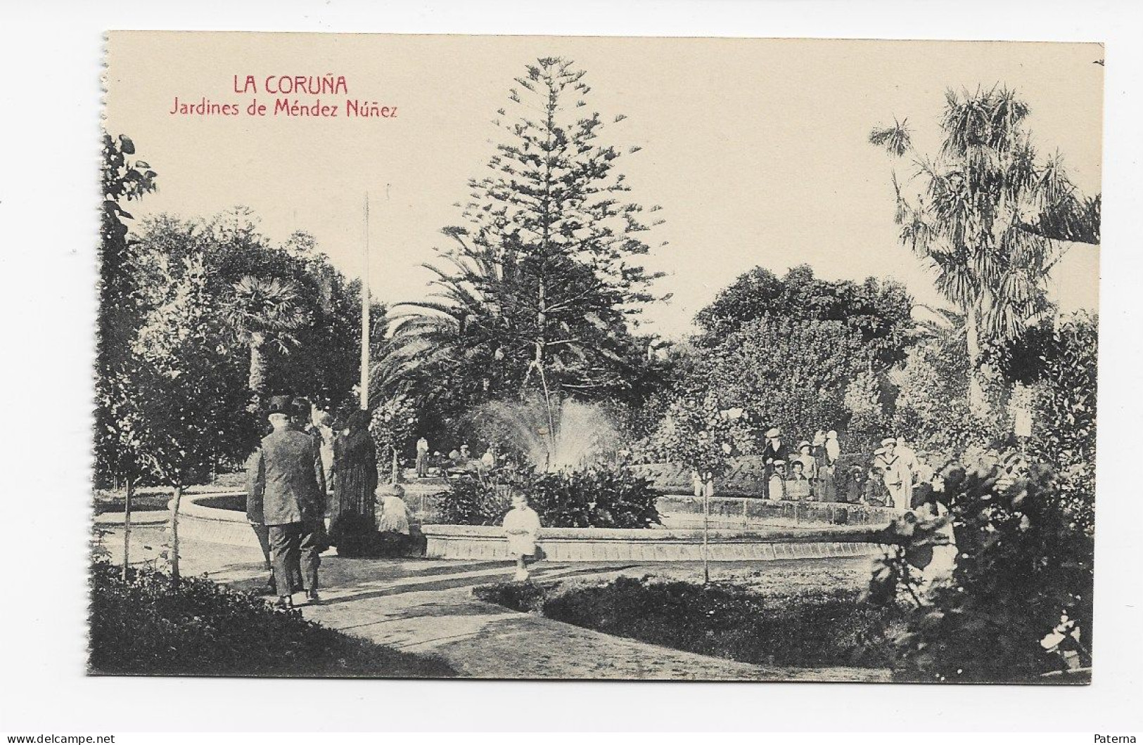 3840  Postal  La Coruña , Jardines De Méndez Nuñez - La Coruña