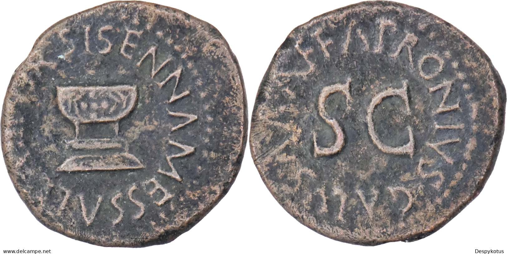 ROME - Quadrans - AUGUSTE - Enclume - MESSALA GALVS APRONIVS - RIC.463 - 17-283 - La Dinastia Giulio-Claudia Dinastia (-27 / 69)