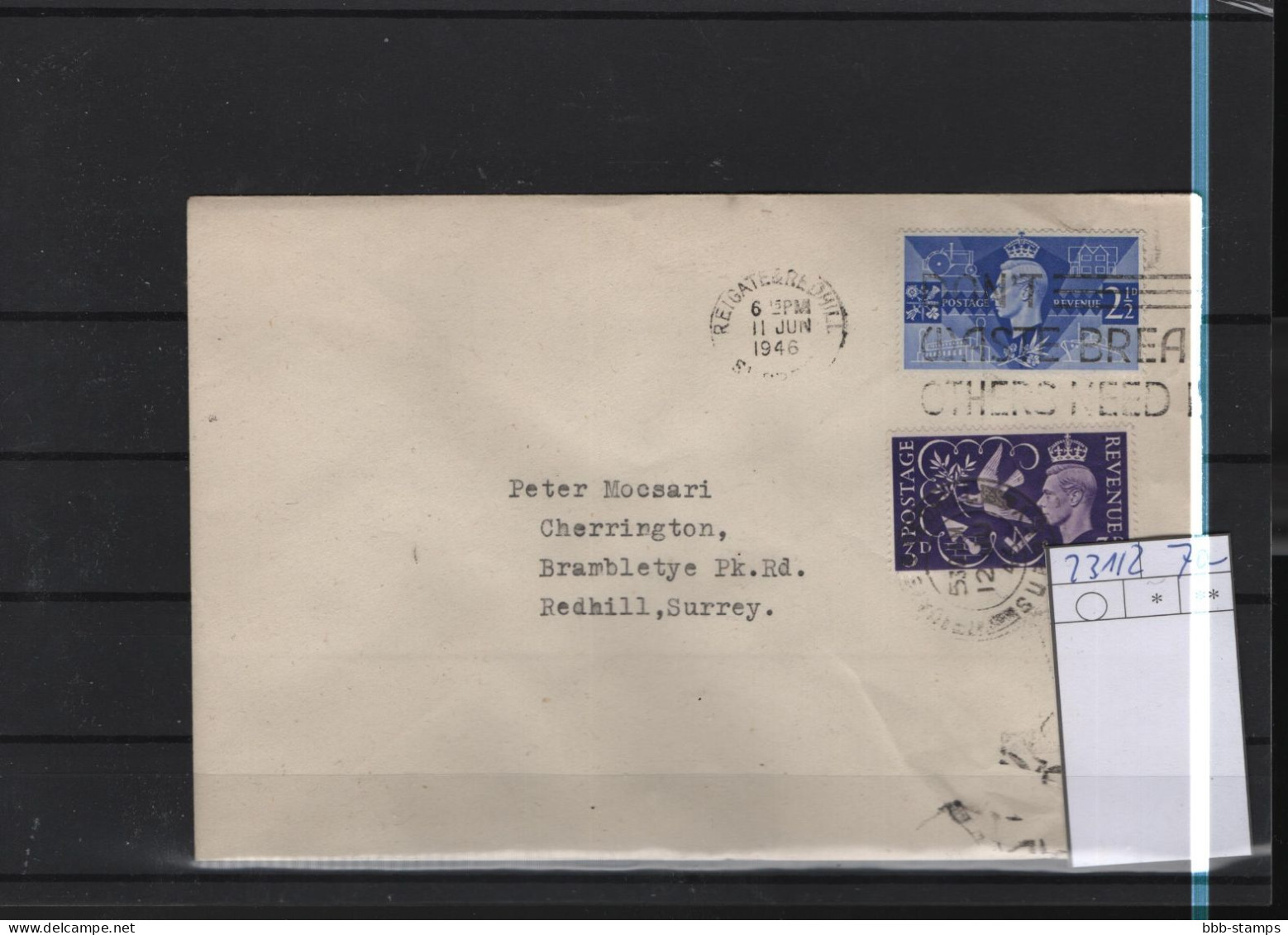 GB Michel Cat.No. FDC 231/232 (1) - ....-1951 Pre-Elizabeth II