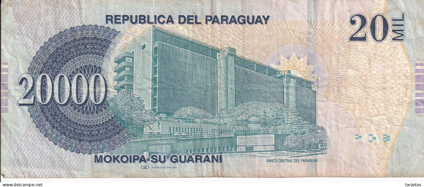 BILLETE DE PARAGUAY DE 20000 GUARANIES DEL AÑO 2009 (BANK NOTE) - Paraguay