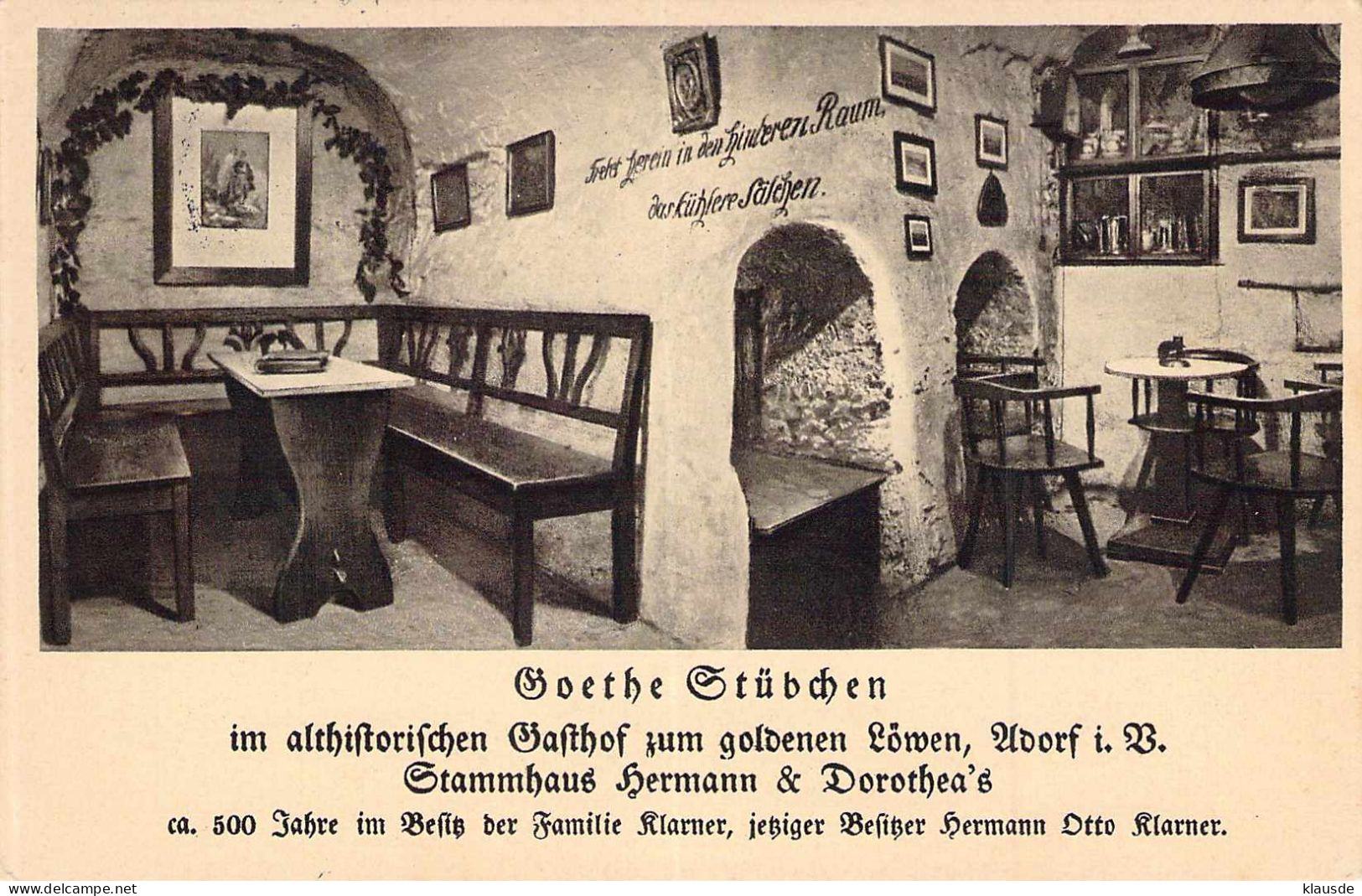 Adorf (Vogtland) - Goethestübchen Gel.1931 - Auerbach (Vogtland)