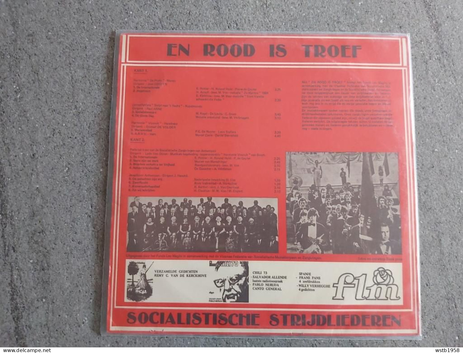 LP Met Liedjes Van De BSP (Belgische Socialistische Partij)/SPa (socialisten) Met Muziek En Zangkoor - Objets Dérivés