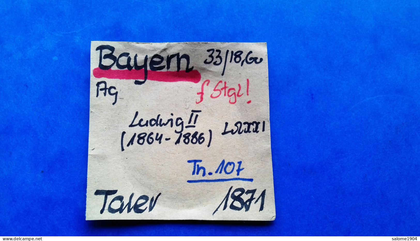 BAYERN 1 Siegestaler 1871 Ludwig II (1865-1886) - Taler & Doppeltaler