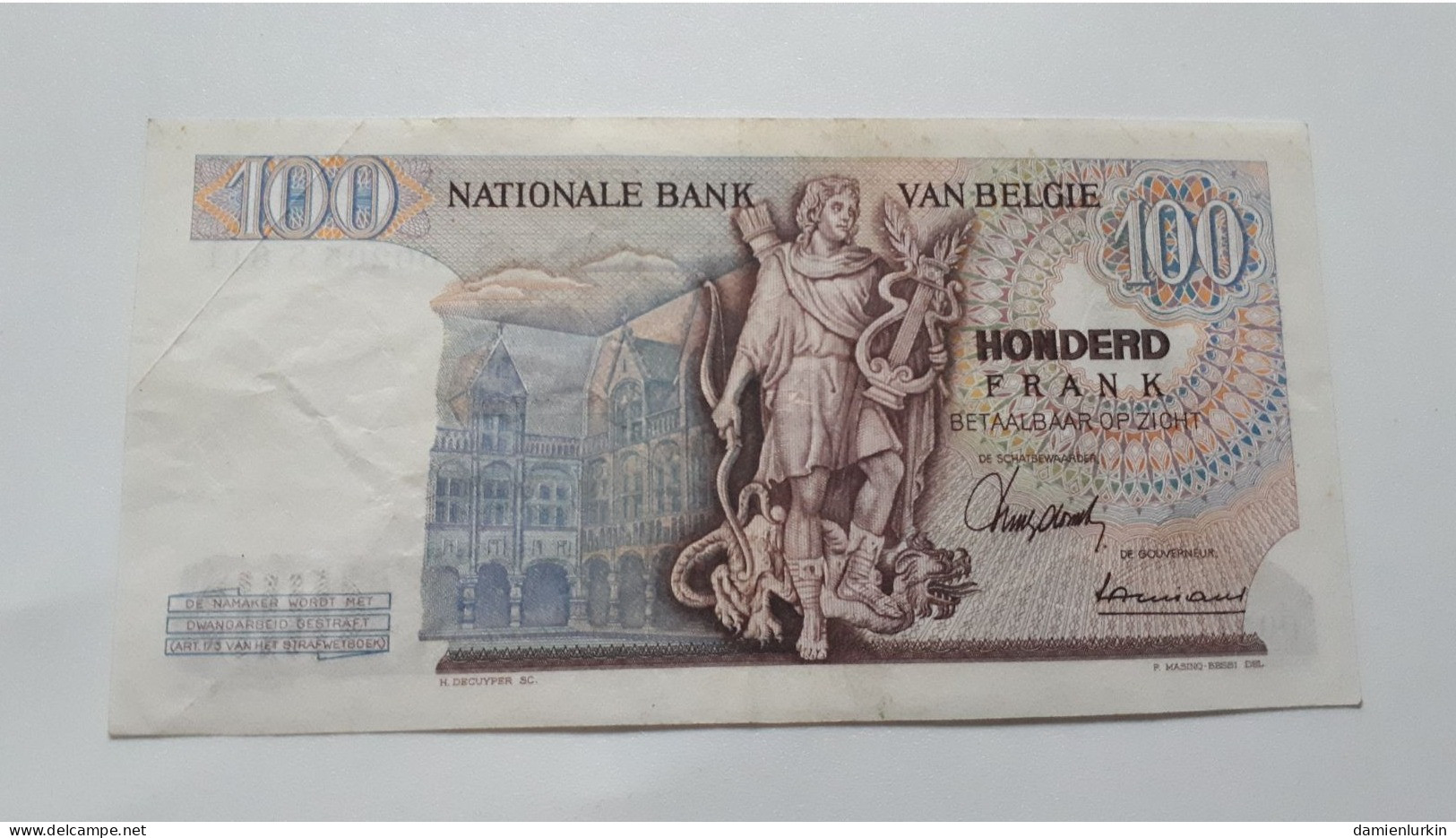 BELGIQUE/BELGIEN/BELGIUM 100 FRANCS LOMBARD 08.03.62 MAGDONELLE-ANSIAUX P-134a FIRST SERIAL TYPE I 00205 S 811 - 100 Frank