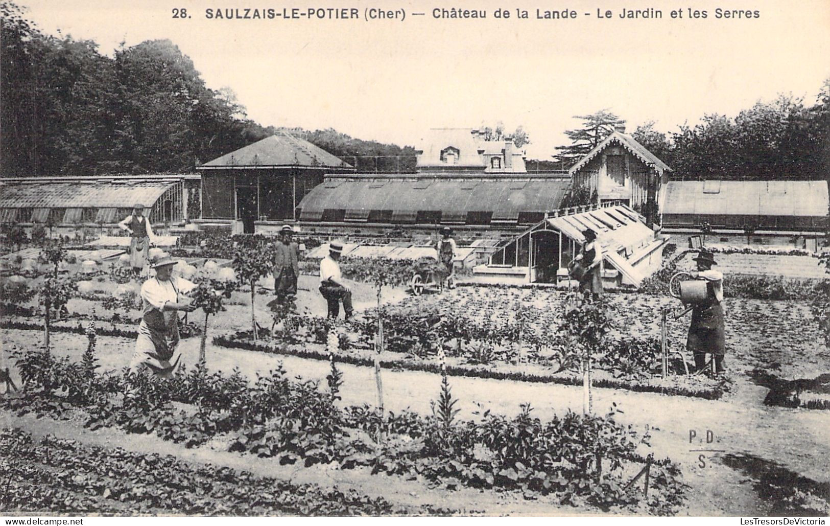 FRANCE - Saulzais Le Potier - Chateau De La Lande - Le Jardin Et Les Serres - Animé - Carte Postale Ancienne - Autres & Non Classés