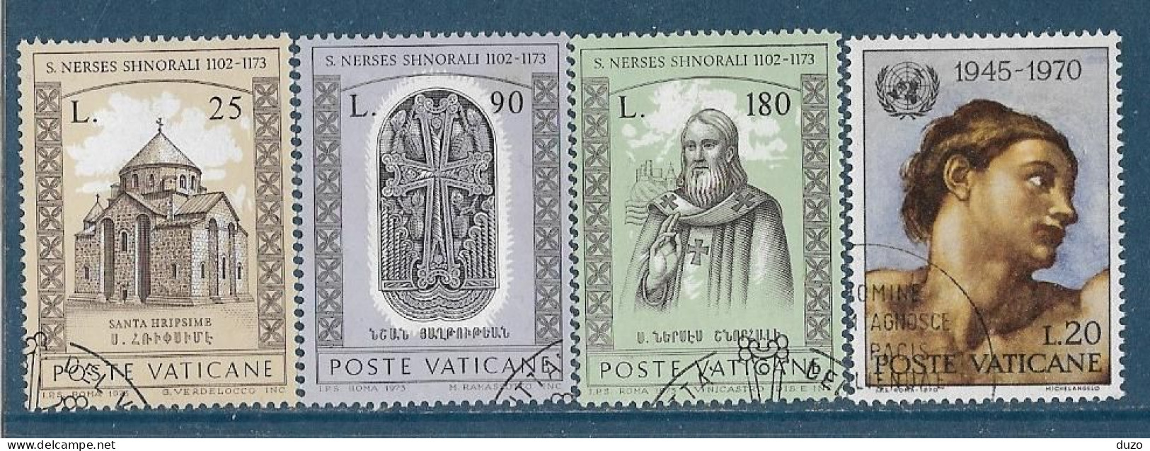 Vatican  - Y&T N° 566 à 568 + MI 569 (o). - Gebraucht