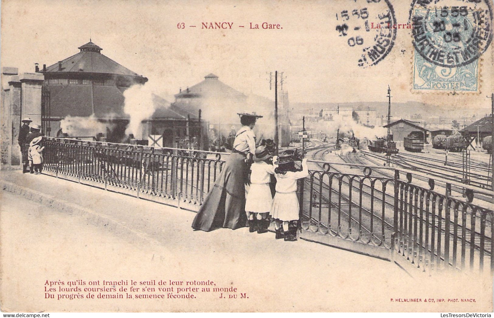 FRANCE - Nancy - La Gare - Chemin De Fer - Trains En Gare - Animé - Carte Postale Ancienne - Nancy