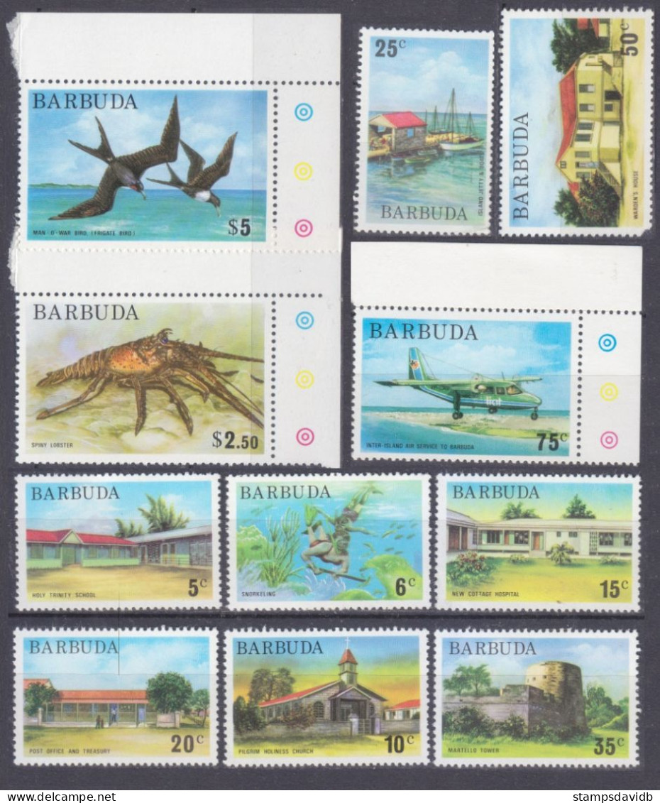 1974 Barbuda 190-198,200-201 Marine Fauna / Landscape 13,50 € - Albatros & Stormvogels