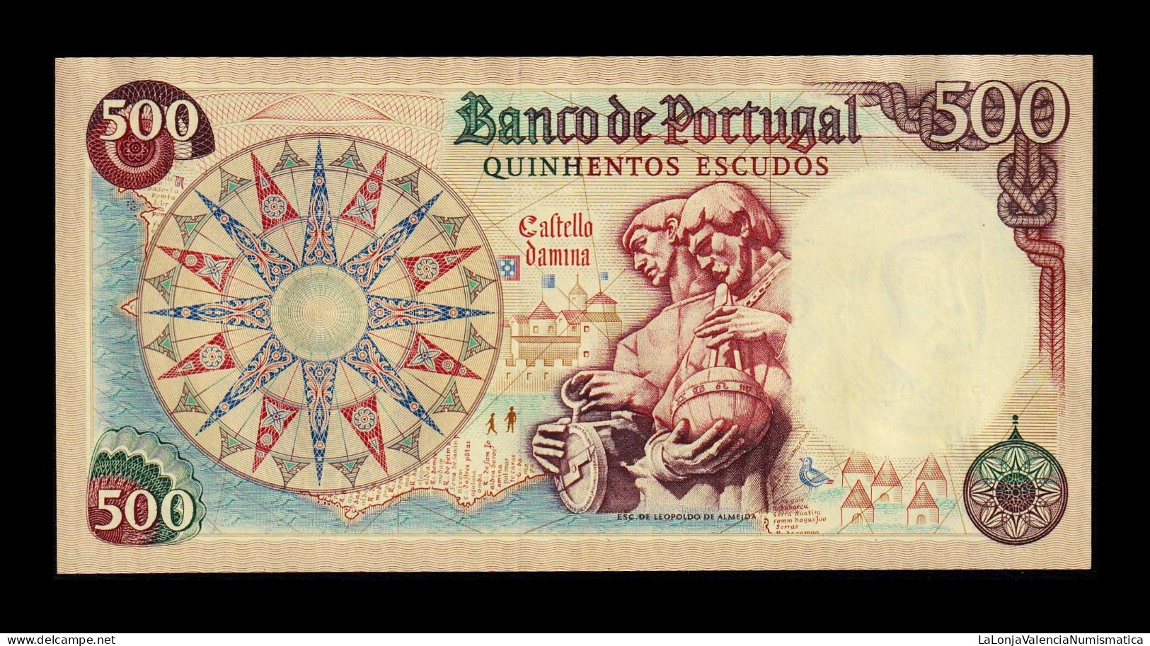 Portugal 500 Escudos 1966 Pick 170a(3) Sc-/Sc AUnc/Unc - Portugal