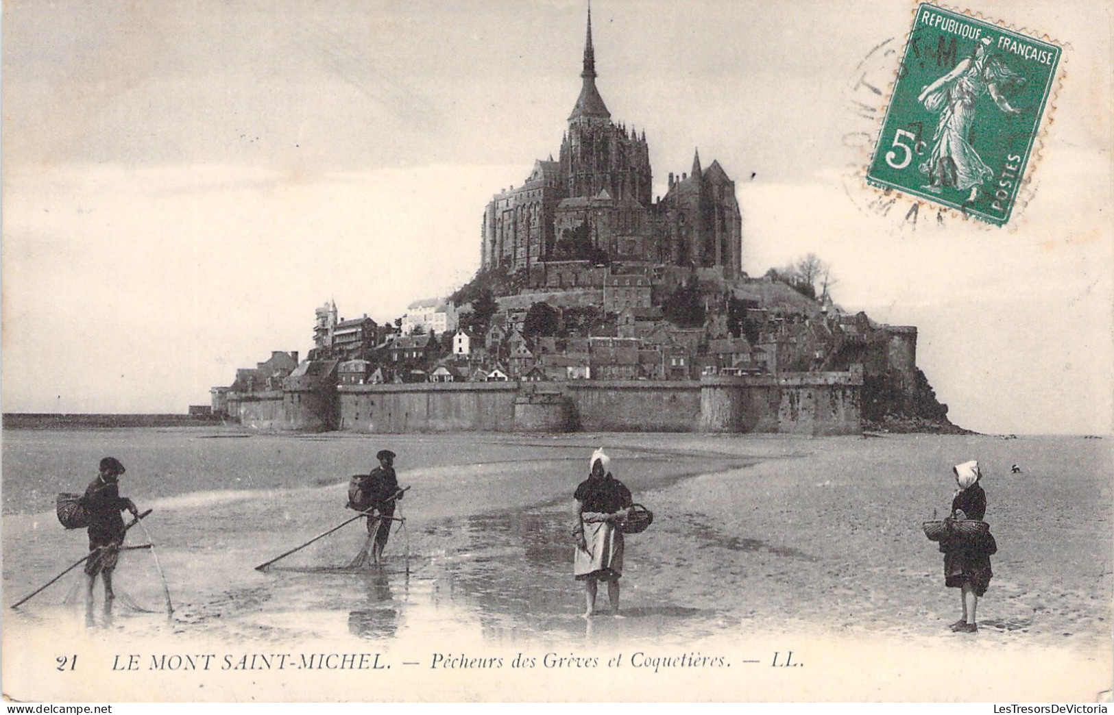 FRANCE - Le Mont Saint Michel - Pecheurs Des Greves Et Coquetieres - Carte Postale Ancienne - Le Mont Saint Michel