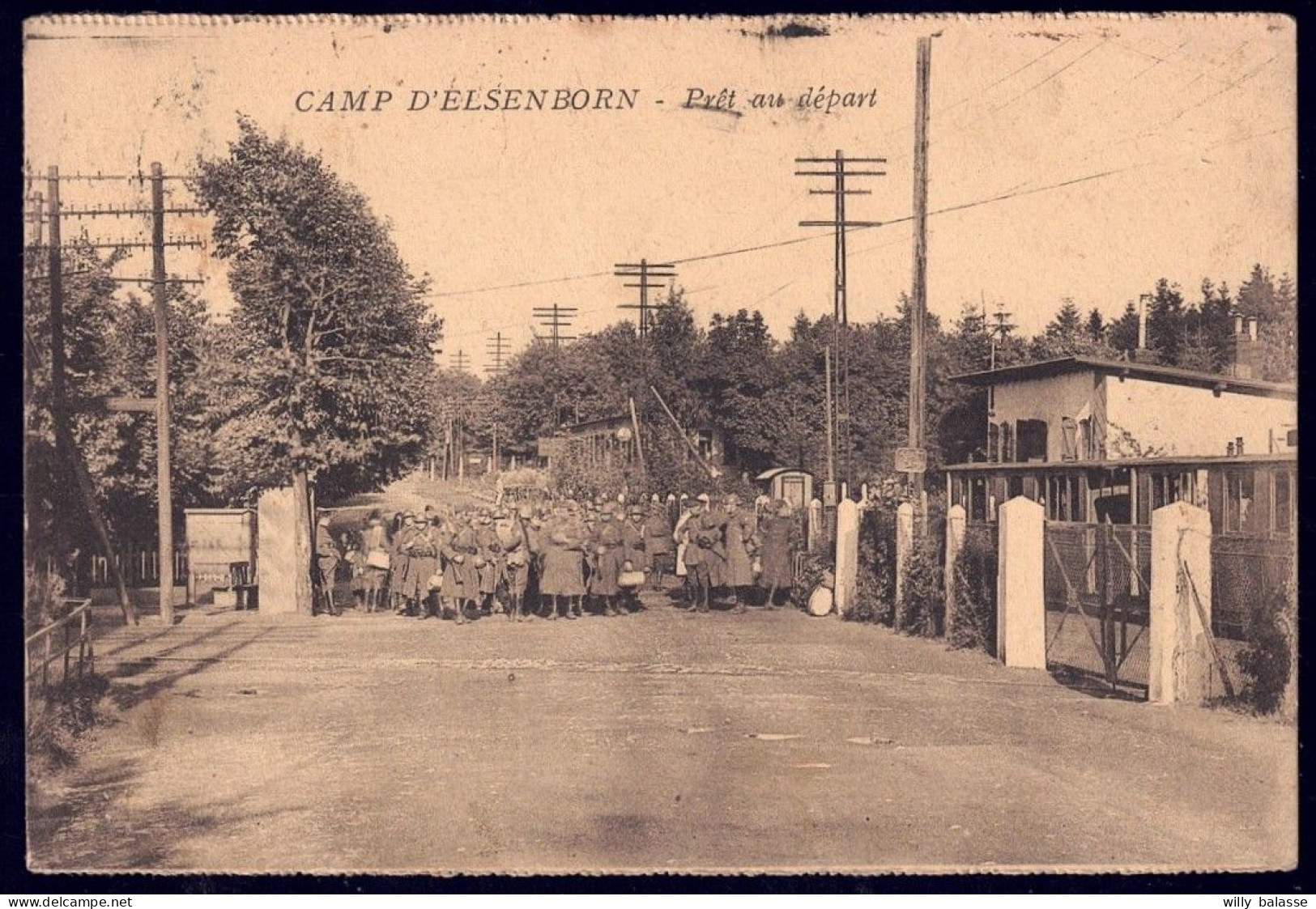 +++ CPA - CAMP D' ELSENBORN - Prêt Au Départ - Militaires  // - Butgenbach - Bütgenbach