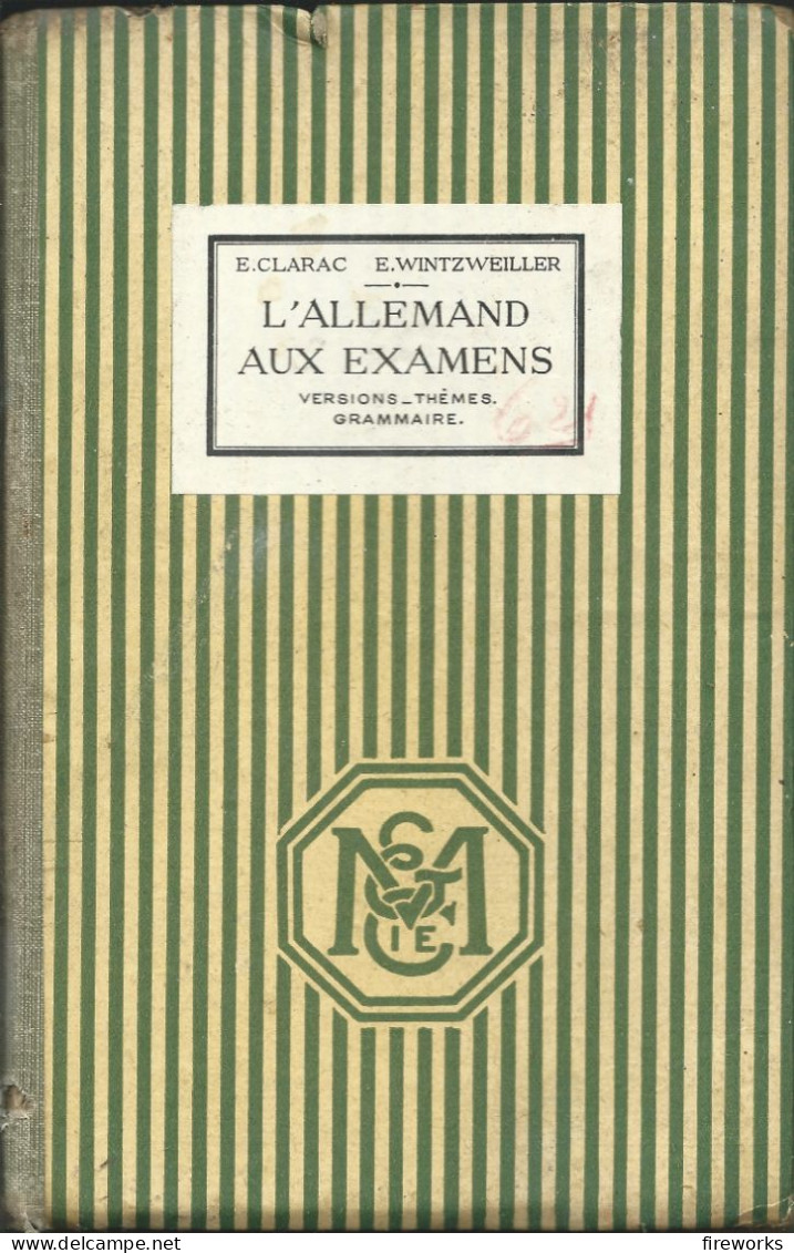 L'ALLEMAND AUX EXAMENS, VERSIONS & THEMES, GRAMMAIRE, CLASSES DE 2de, 1re, PHILOSOPHIE, MATHEMATIQUES, ECT... - Libros De Enseñanza
