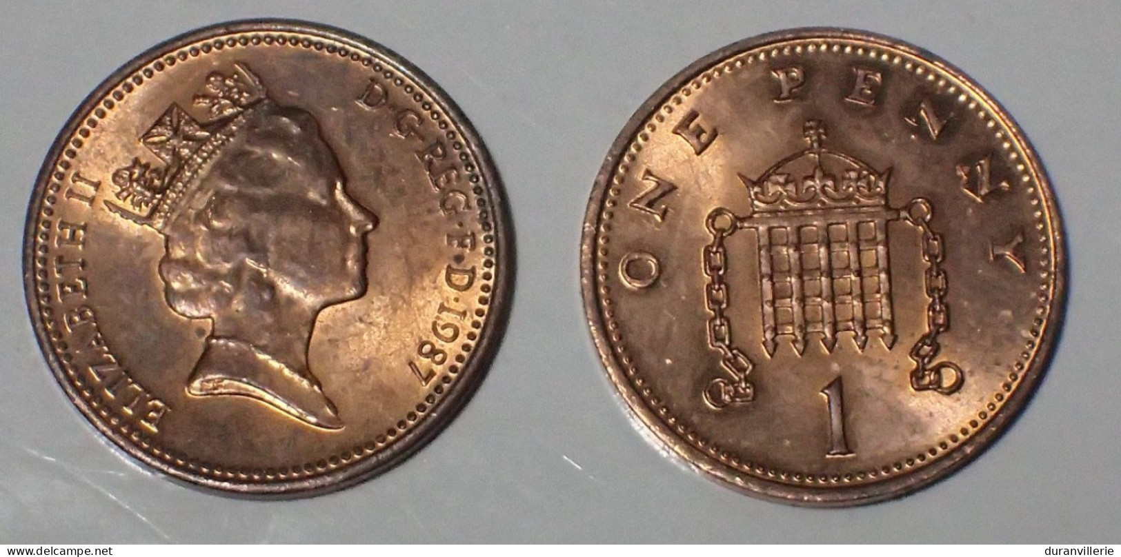 Grande Bretagne Great Britain 1 One Penny 1987 KM 935 - 1 Penny & 1 New Penny