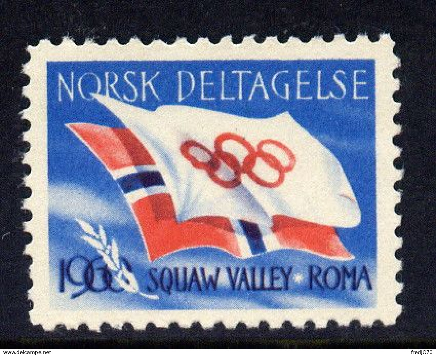 Norvège Vignette Drapeaux JO 60 ** - Sommer 1960: Rom